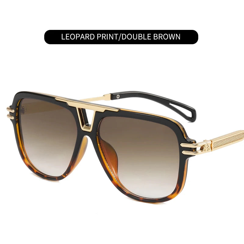 Luxury Look: Fashion-Forward Double Beam Sunglasses for Men