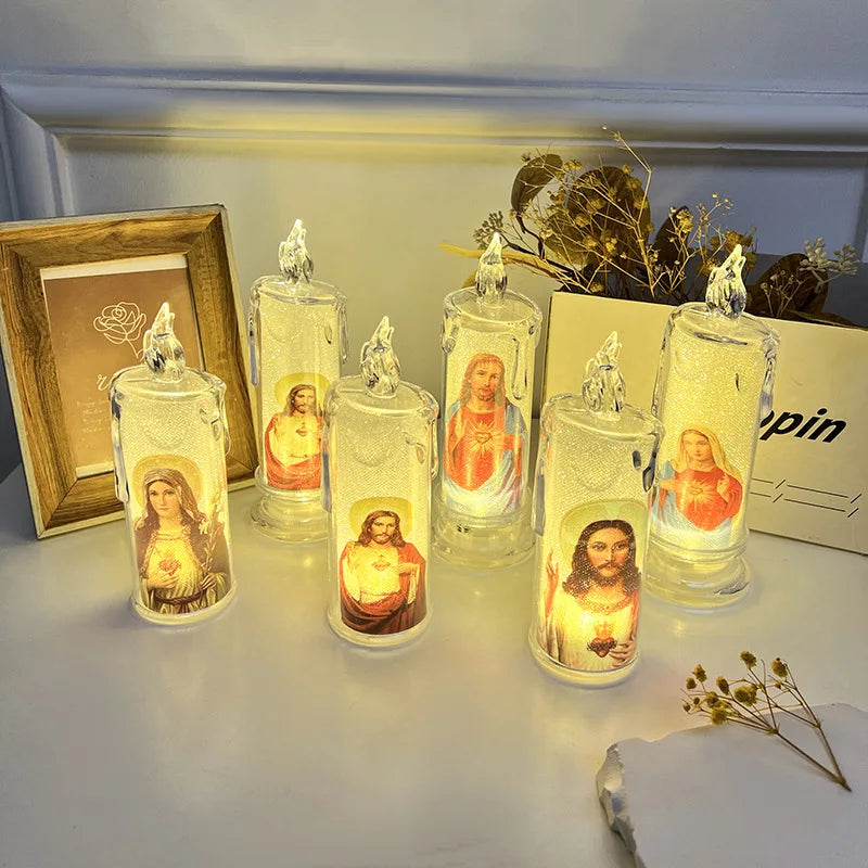 Faithful Light Source: LED Candle for Spiritual Reflection