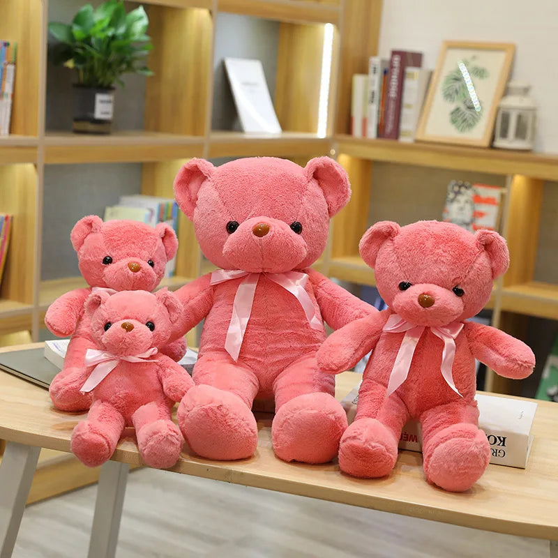 Vibrant Bow Bear: Soft Plush Toy for Every Celebration