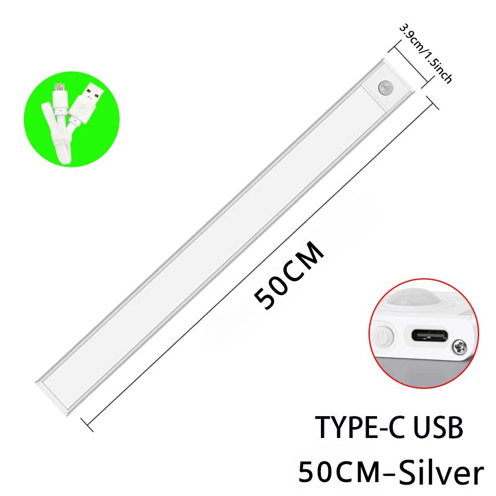 Three-in-One Motion Sensor LED Light: Ideal for Kitchen, Cabinet, and Bedroom Use