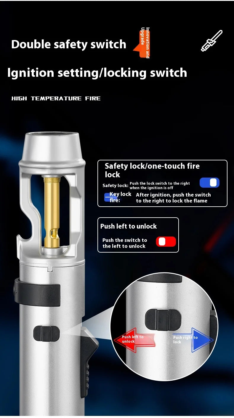 Precision Flame: Powerful Windproof Metal Gas Lighter for Every Occasion