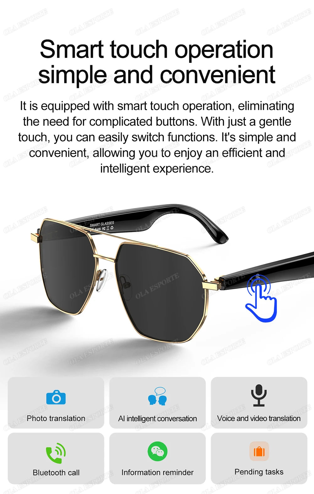 Sport Smart Glasses: AI Translation and Wireless Earphone Integration