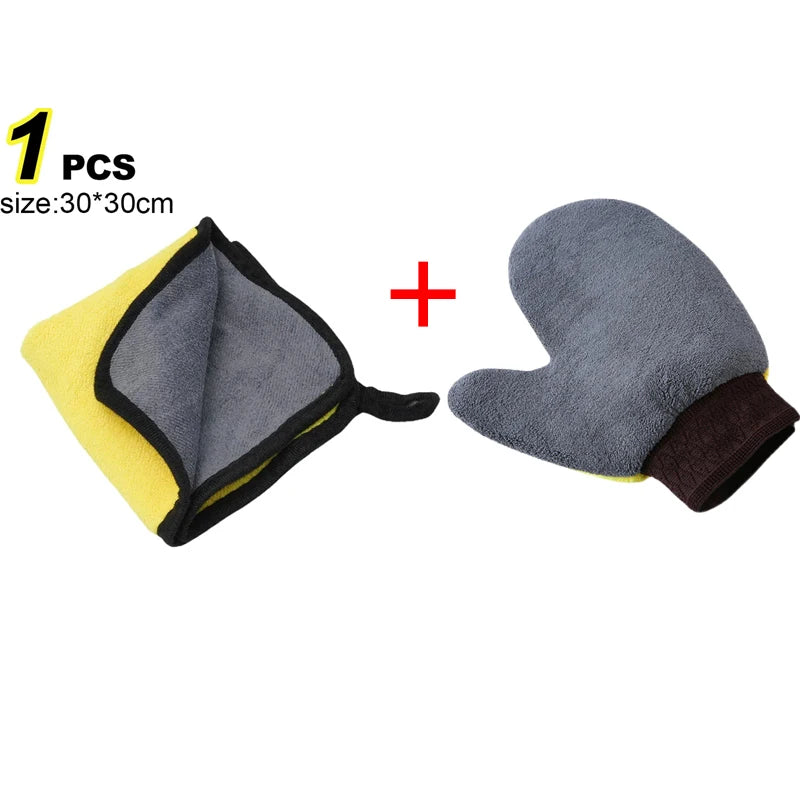 Dual-Sided Microfiber Car Washing Gloves for Effective Cleaning