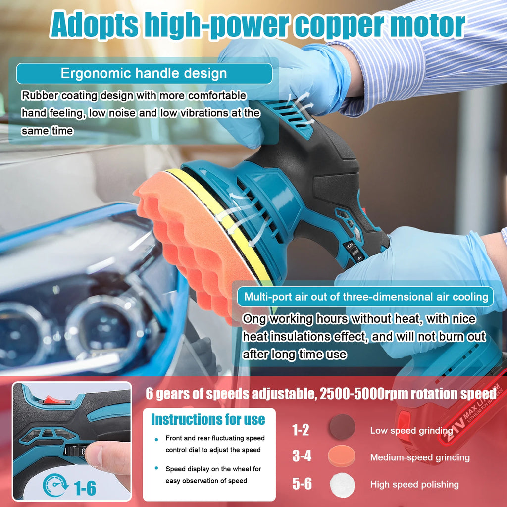 ShineMaster: Versatile Cordless Polisher for a Flawless Finish