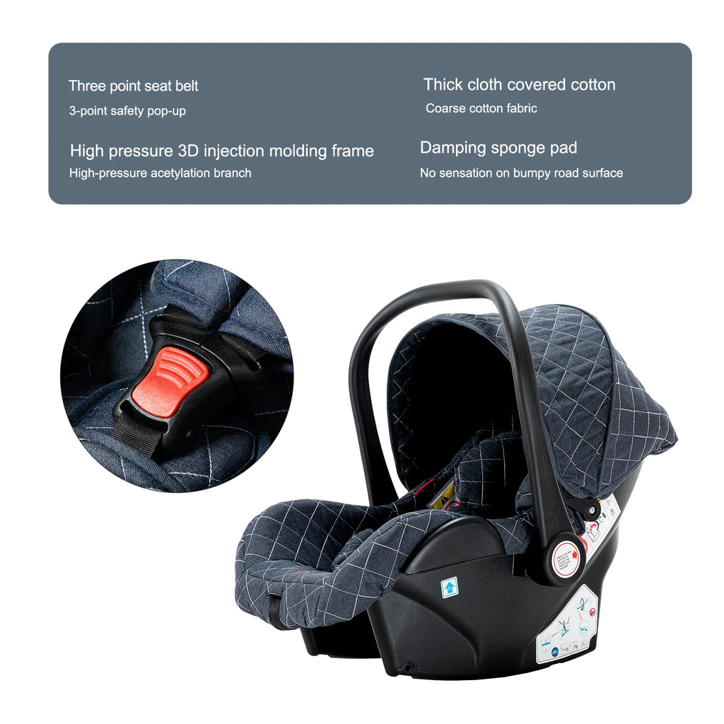 All-in-One Baby Travel System: Stroller with Raincover for Newborns