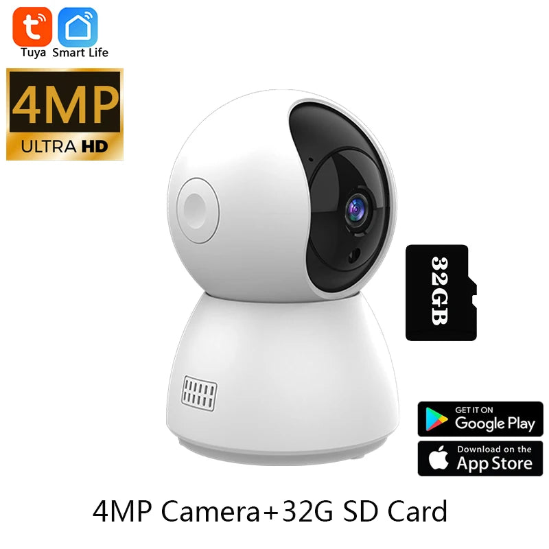 Smart Mini WiFi Camera: 4MP Indoor Surveillance with Automatic Tracking