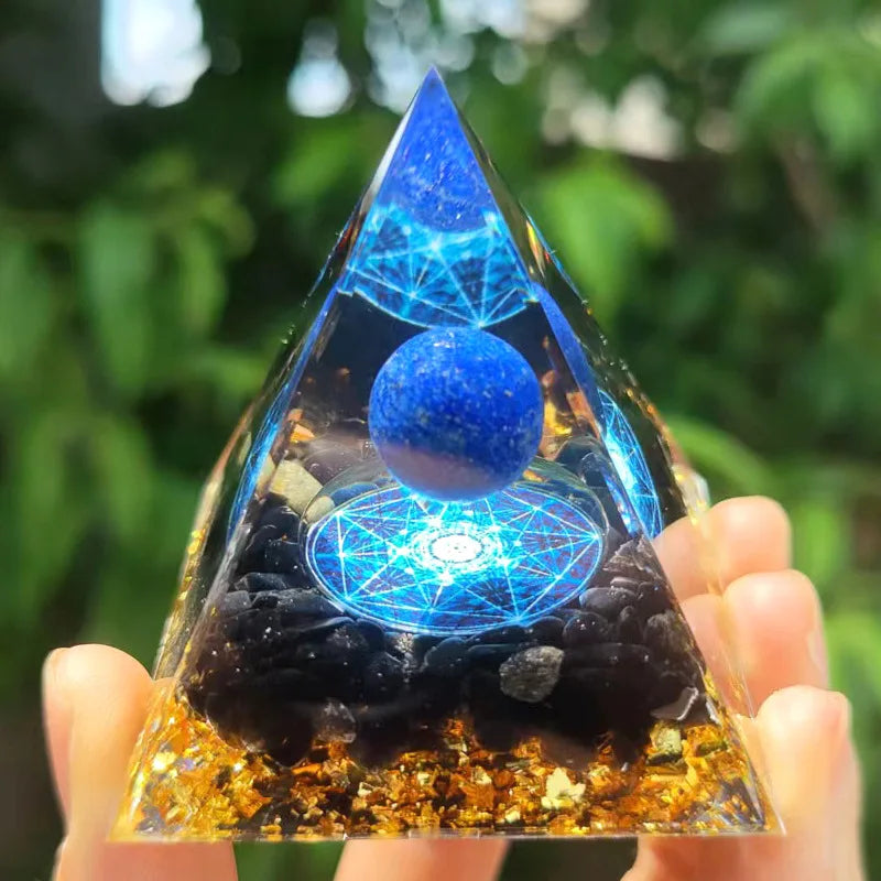 Reiki Energy Generator: Decorative Pyramid Crystals for Healing and Balance