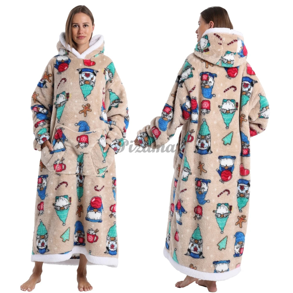 Wearable Sherpa Blanket Hoodie: Perfect for Halloween and Holiday Comfort