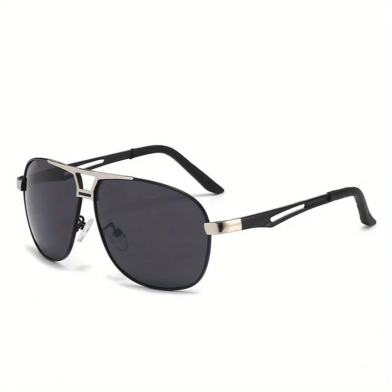 Men's Pilot Sunglasses: Stylish Gradient Big Frame with UV400 Protection