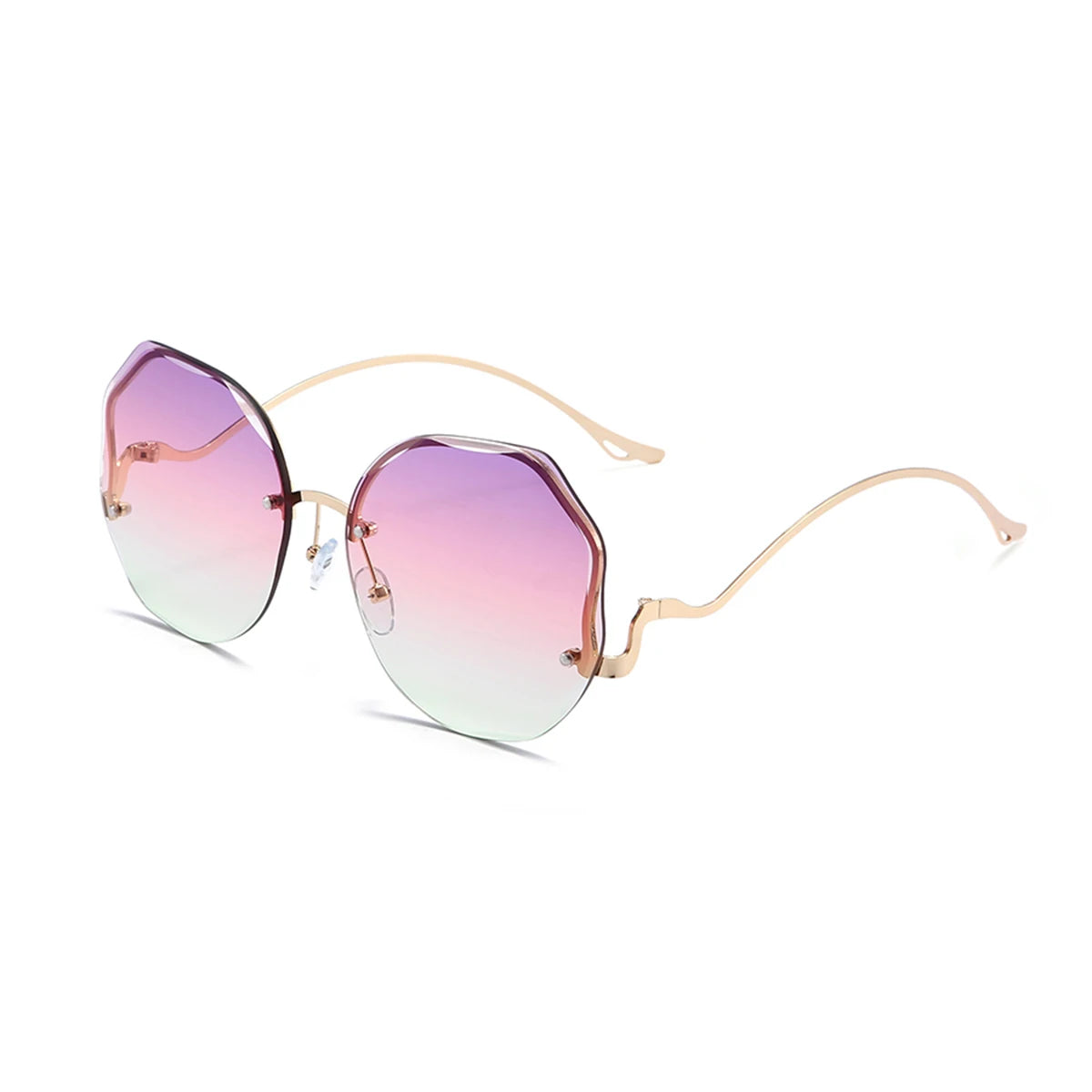 Fashion Sunglasses Women Metal Female UV400 Vintage Ladies Stylish Design Oversized Square Sunglasses For Women