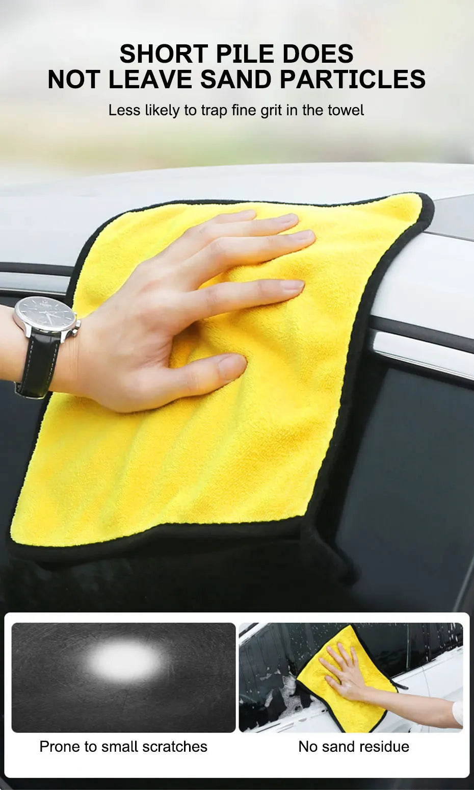 Premium Car Wash Towel: Absorbent Microfiber Detailing Cleaning Cloth