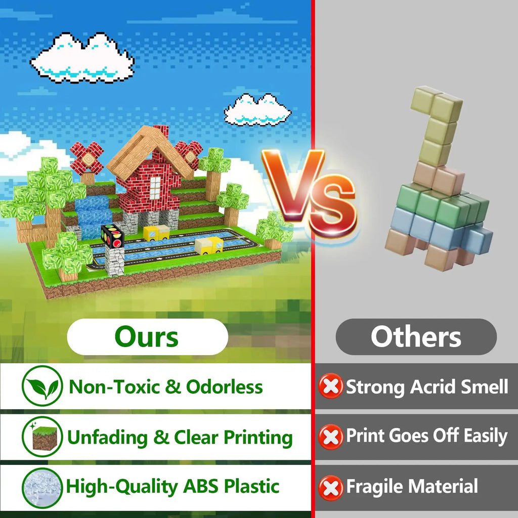 eative Magnetic Block Toy Set: Ideal Holiday Gift for Boys and Girls