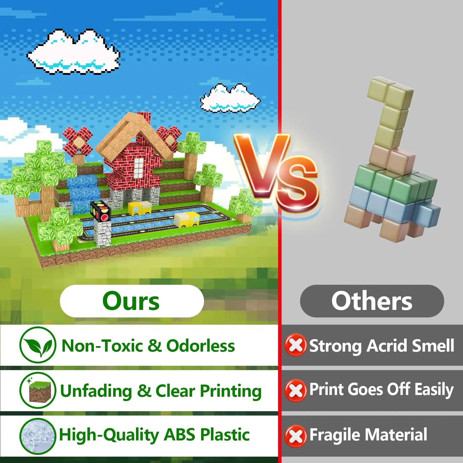 eative Magnetic Block Toy Set: Ideal Holiday Gift for Boys and Girls