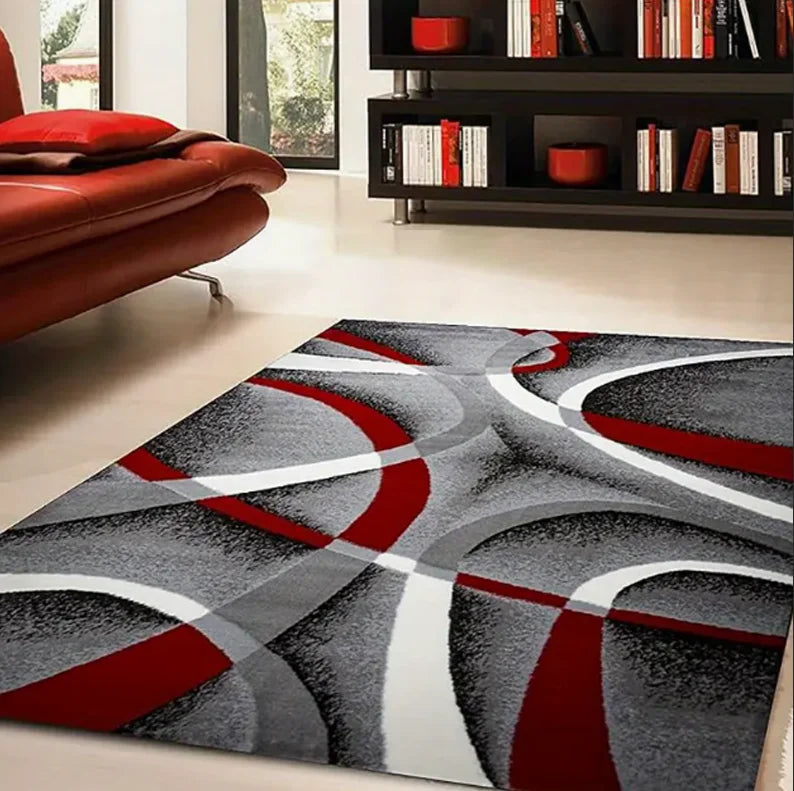 Indoor-Outdoor Geometric Carpet: Ideal for Entryways and Doorways