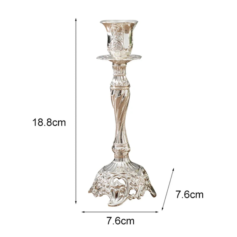 Elegant Candelabra Set: Modern Gold and Silver Candle Holders for Weddings, and special events