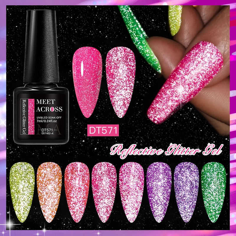 Glitter Gel Nail Polish: Semi-Permanent UV LED Formula for Stunning Nails