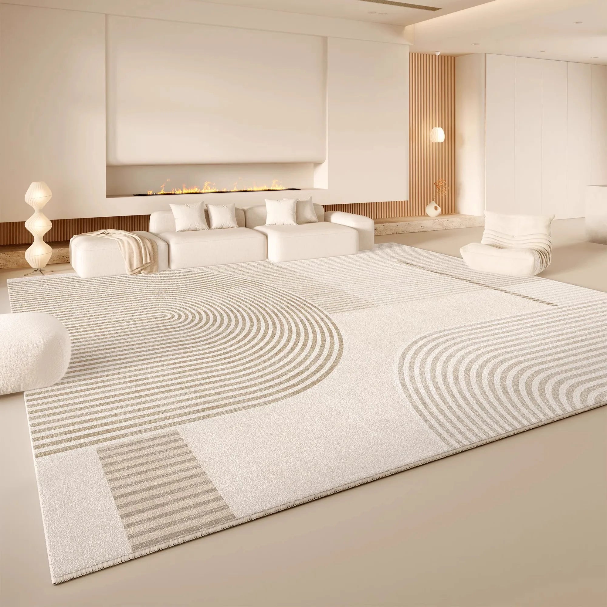 Cream Wind Carpet: Experience Light Luxury with Premium Faux Cashmere
