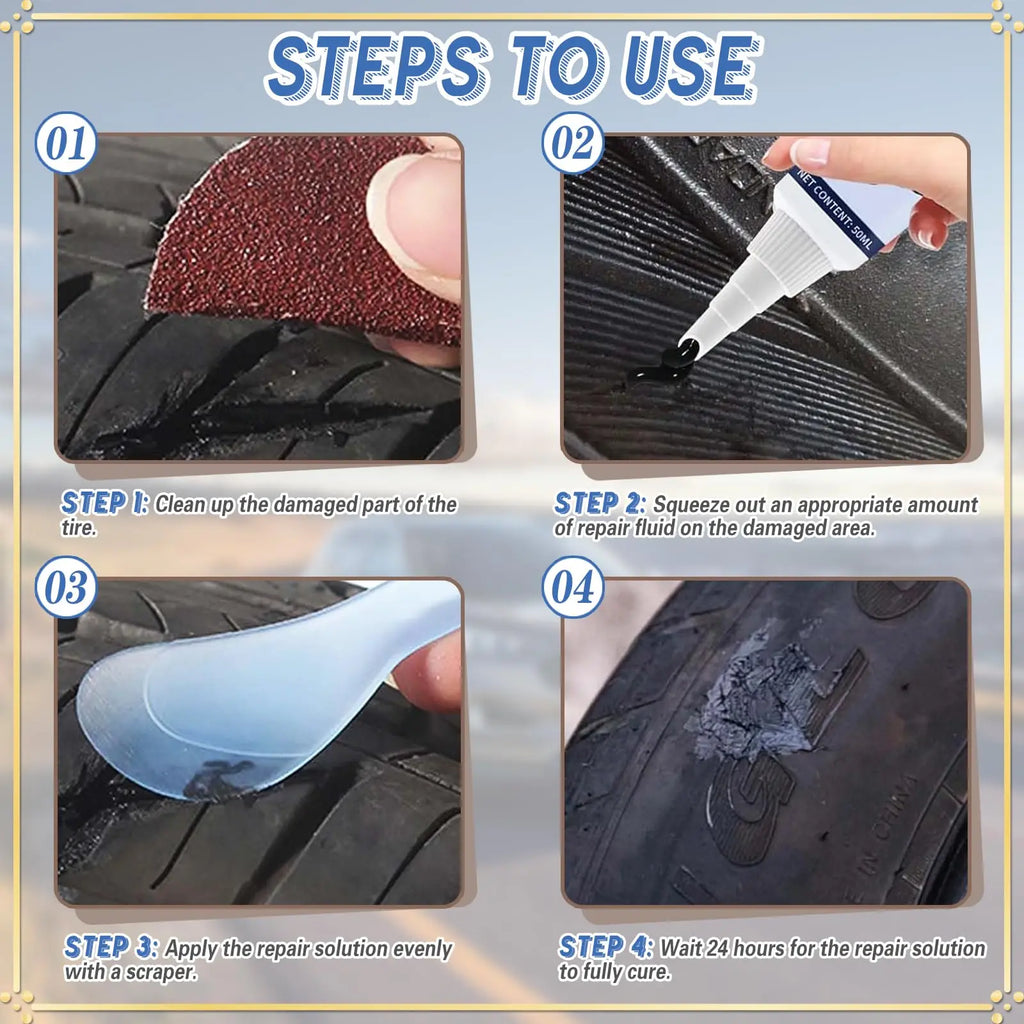 Quick Fix: Effective Tire Repair Glue for Cars, Motorbikes, and Bicycles