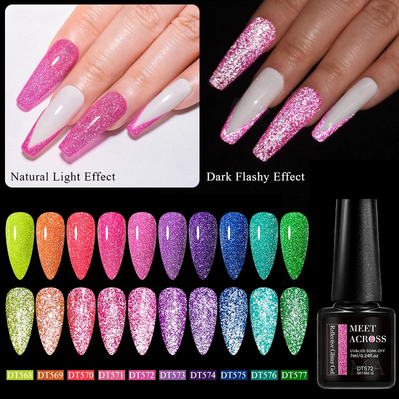 Glitter Gel Nail Polish: Semi-Permanent UV LED Formula for Stunning Nails