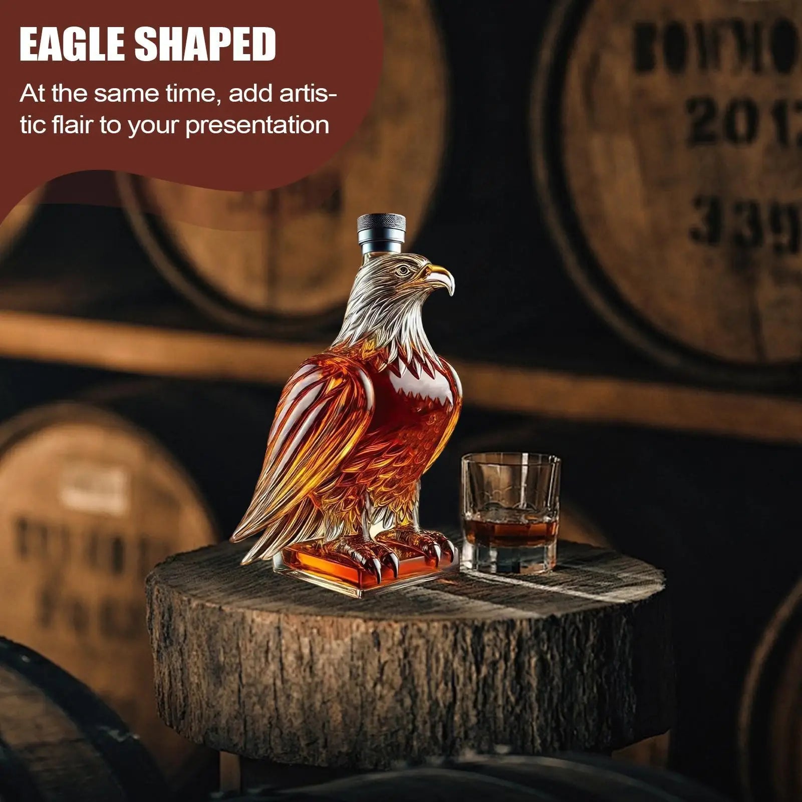 Elegant Eagle Liquor Bottle: Perfect for Whiskey Lovers and Holiday Decor