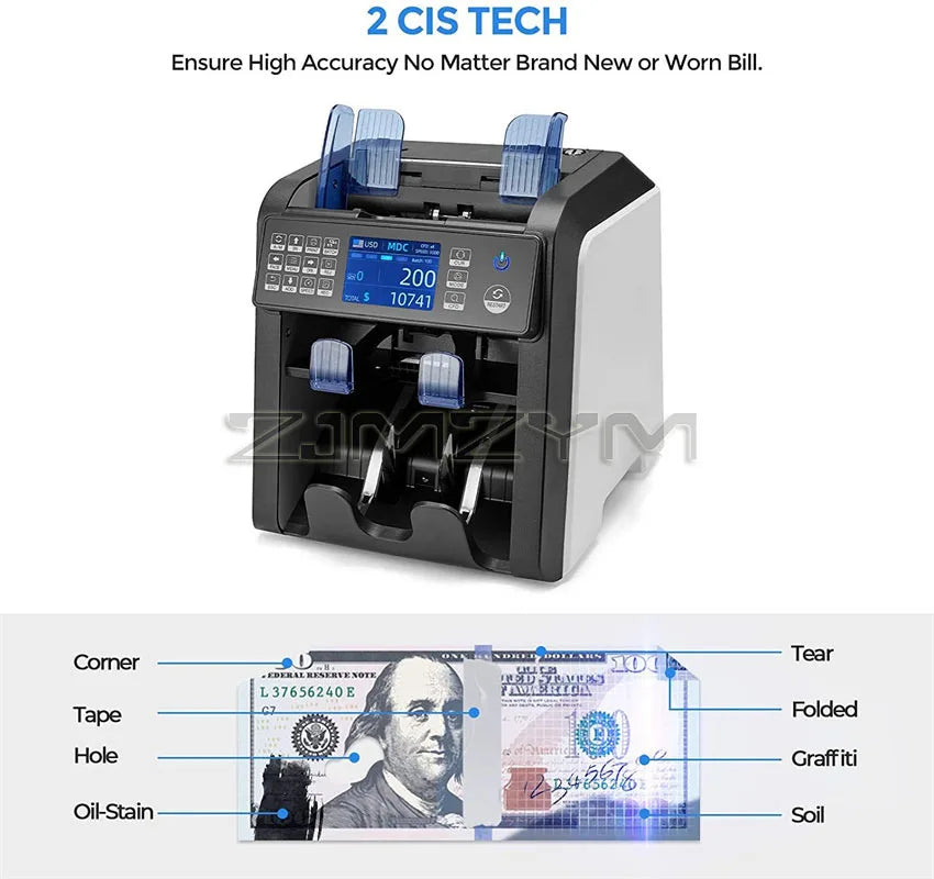 Dual Function Currency Sorter: Protect Against Counterfeits with Precision