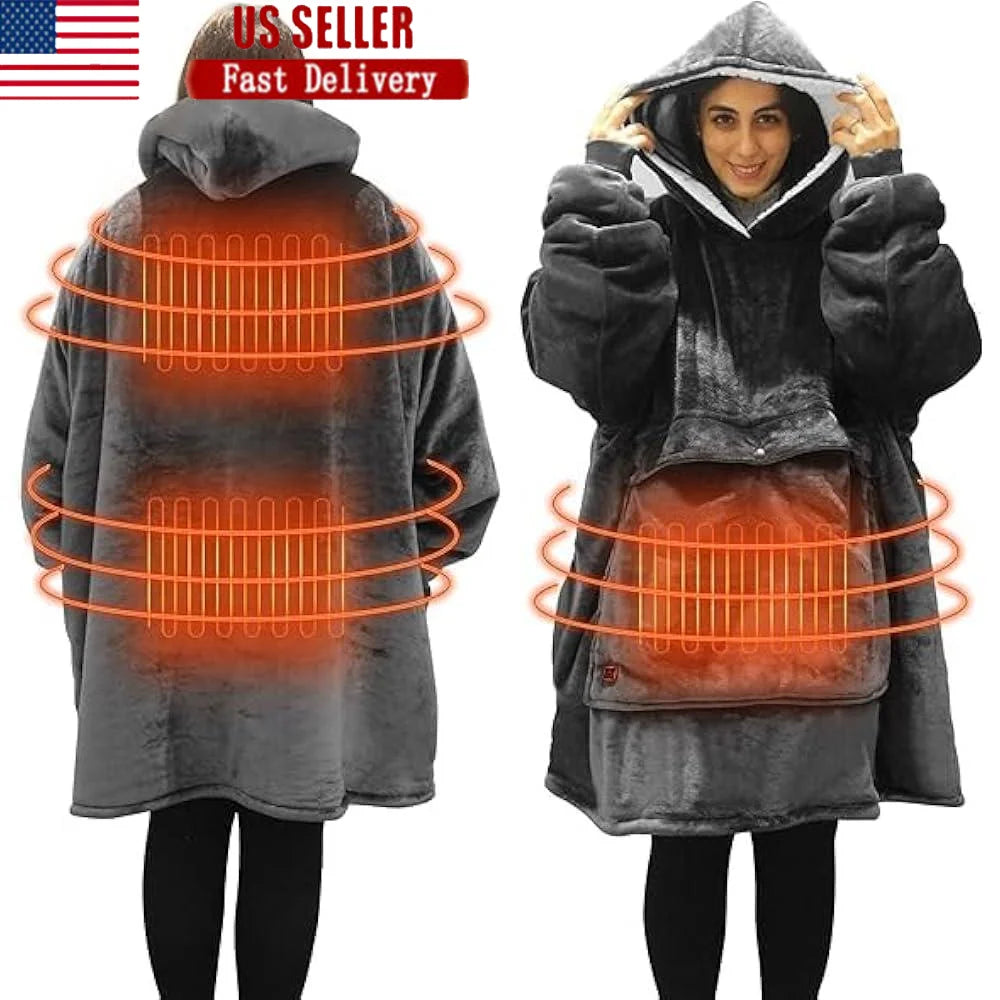 Unisex Electric Heated Blanket Hoodie: Ultimate Warmth for Everyone
