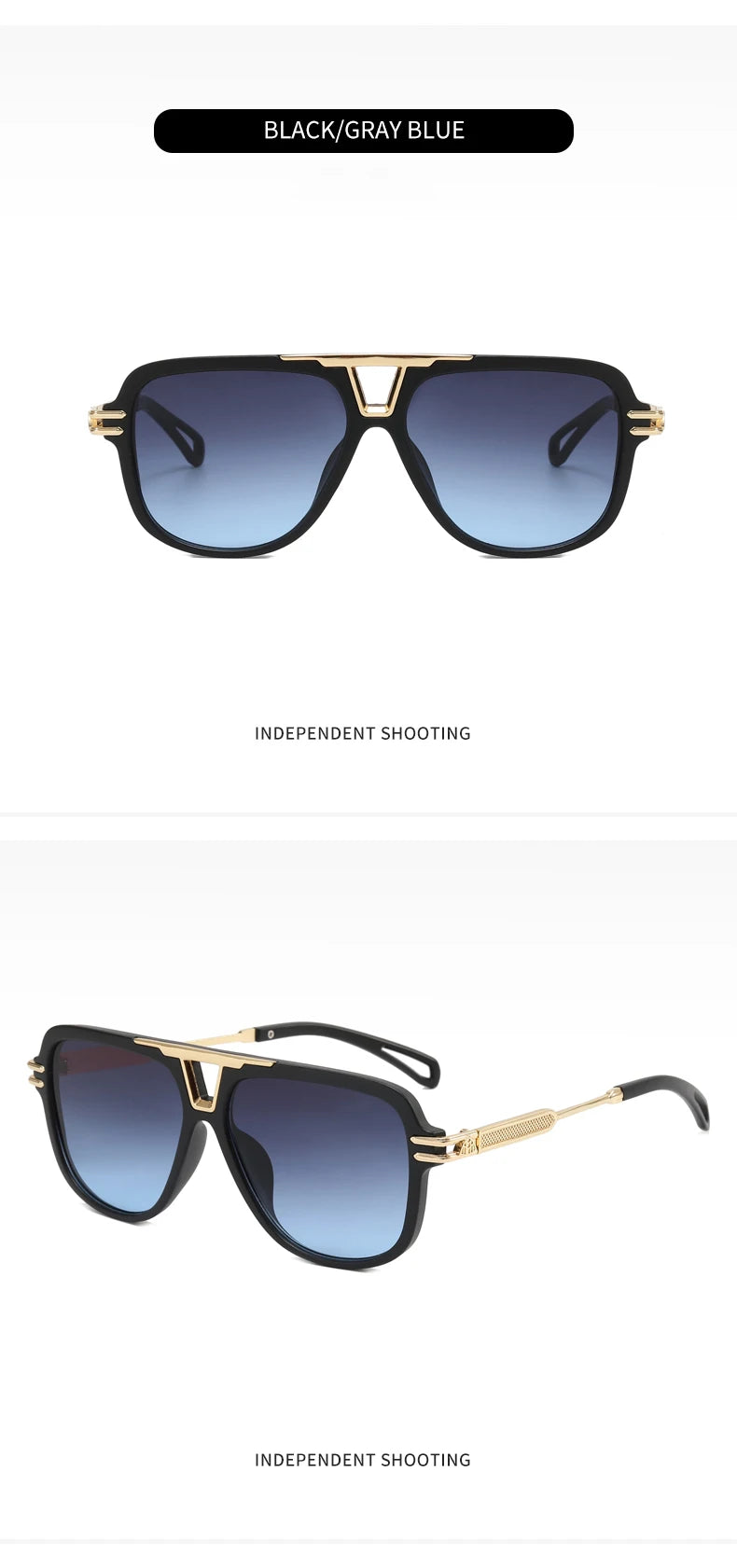 Luxury Look: Fashion-Forward Double Beam Sunglasses for Men