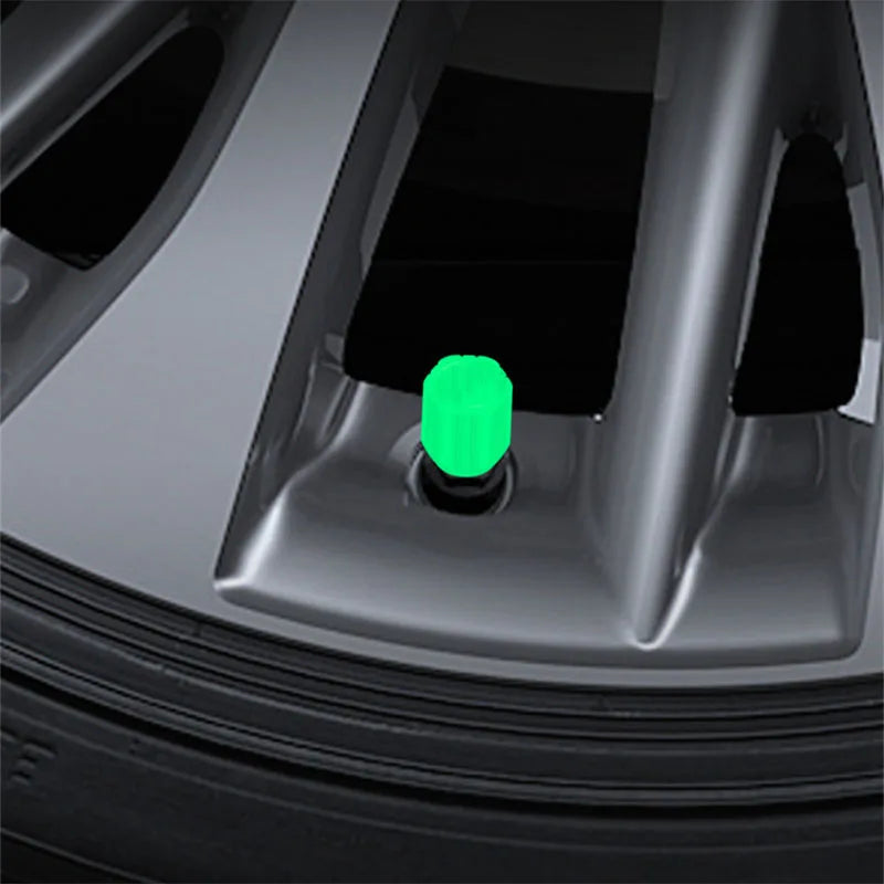 Night Glowing Valve Caps: Illuminate Your Tires with Spinning Glow Circles