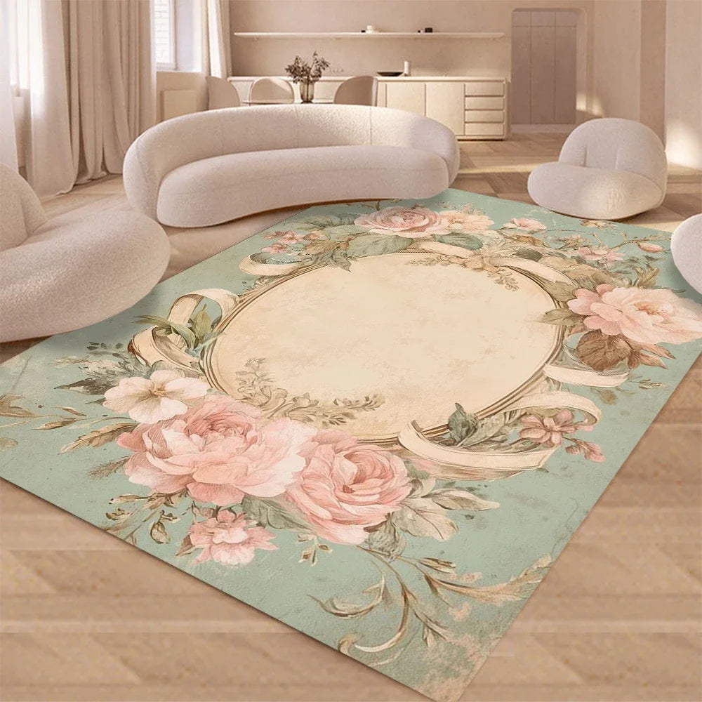 Elegant Floral Entrance Mat: Perfect for Adding a Touch of Style to Your Doorway