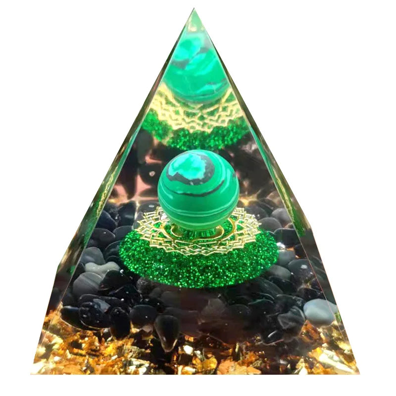 Reiki Energy Generator: Decorative Pyramid Crystals for Healing and Balance