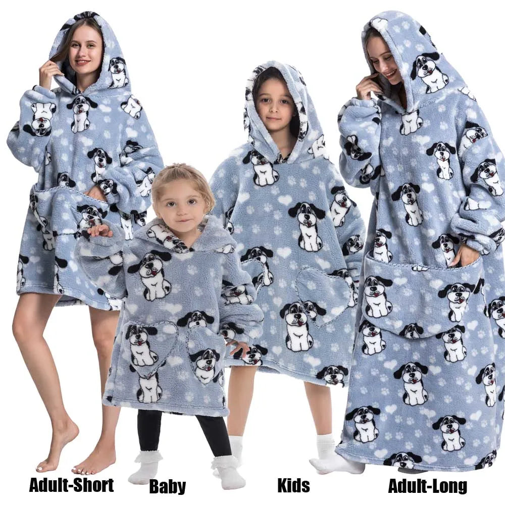 Animal Art Blanket Hoodie: Cozy Up in Creative Comfort