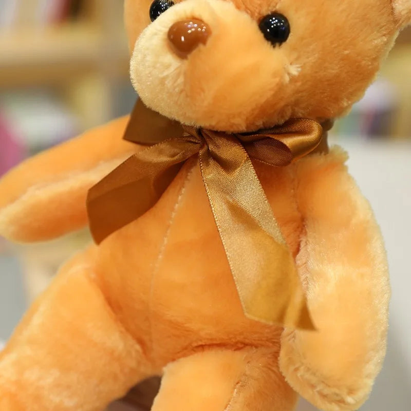 Vibrant Bow Bear: Soft Plush Toy for Every Celebration
