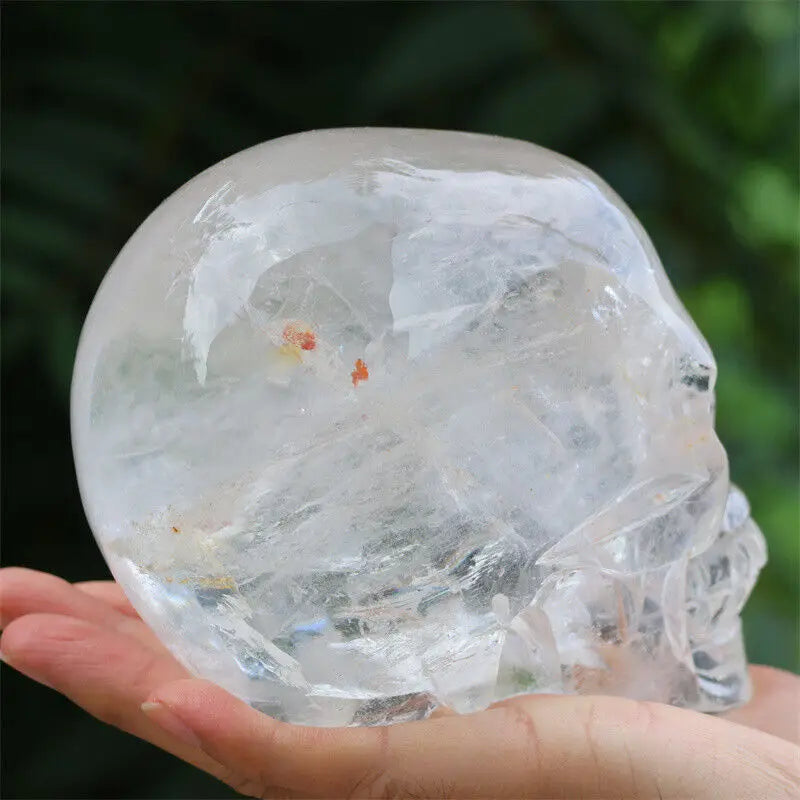 Crystal Skull Amulet: Unlock Reiki Healing with Clear Quartz