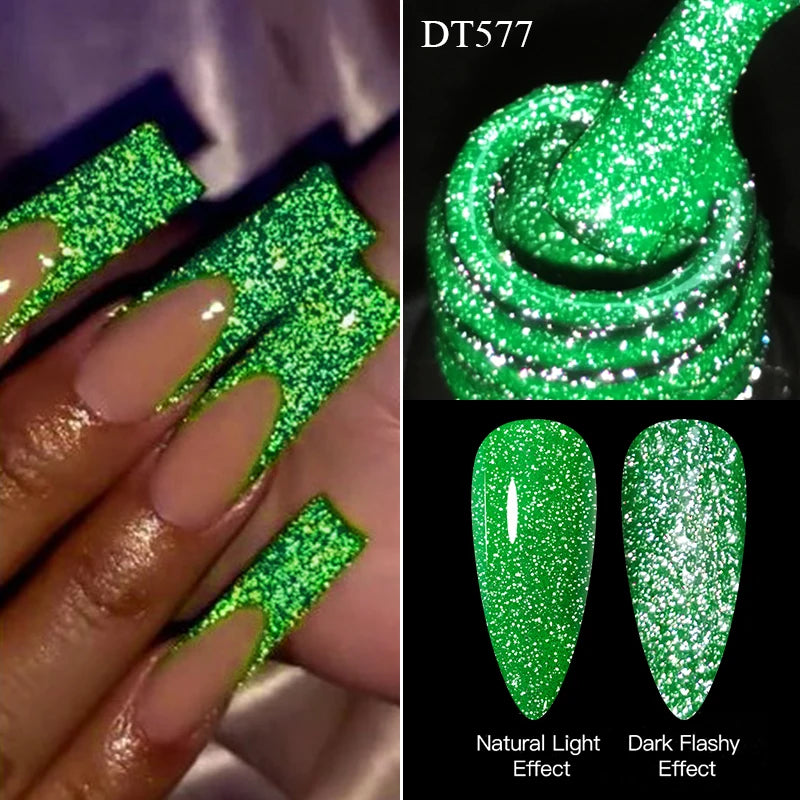 Glitter Gel Nail Polish: Semi-Permanent UV LED Formula for Stunning Nails