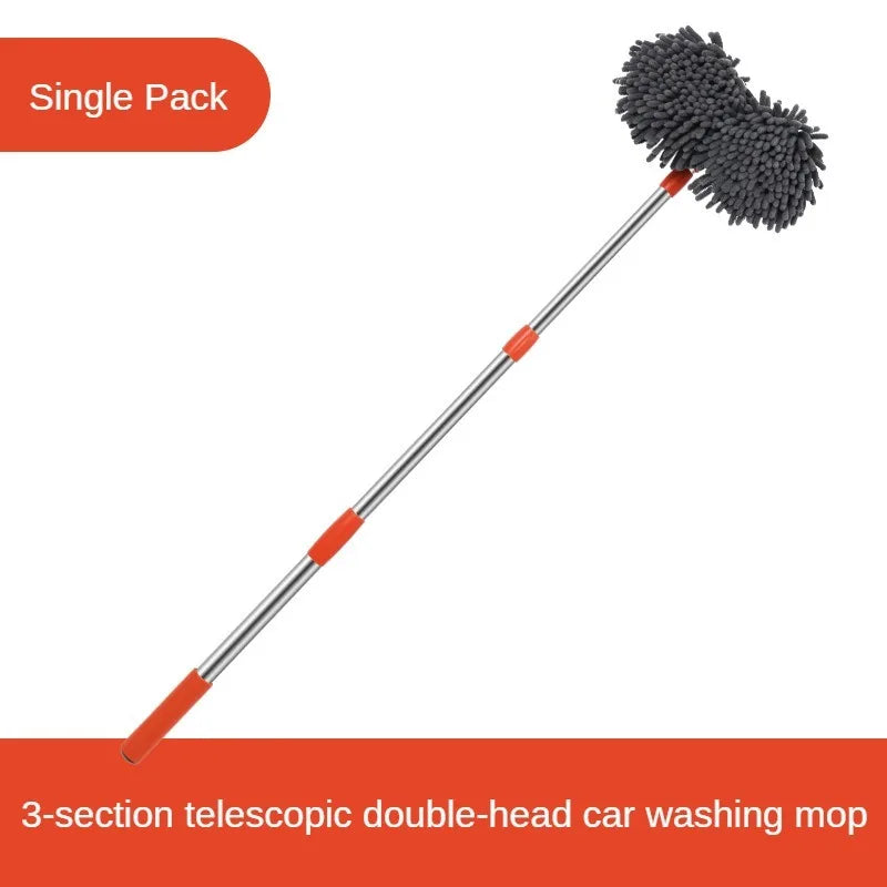 Telescopic Car Wash Mop: Three-Section Design for Roof and Window Maintenance