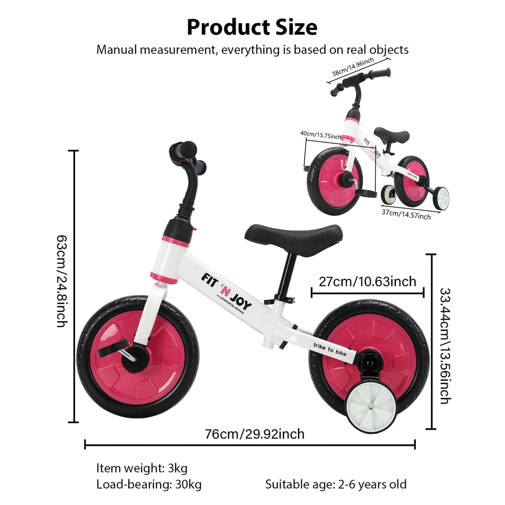 Adjustable Kids Balance Bike: Ideal for Ages 2-4, Easy Assembly