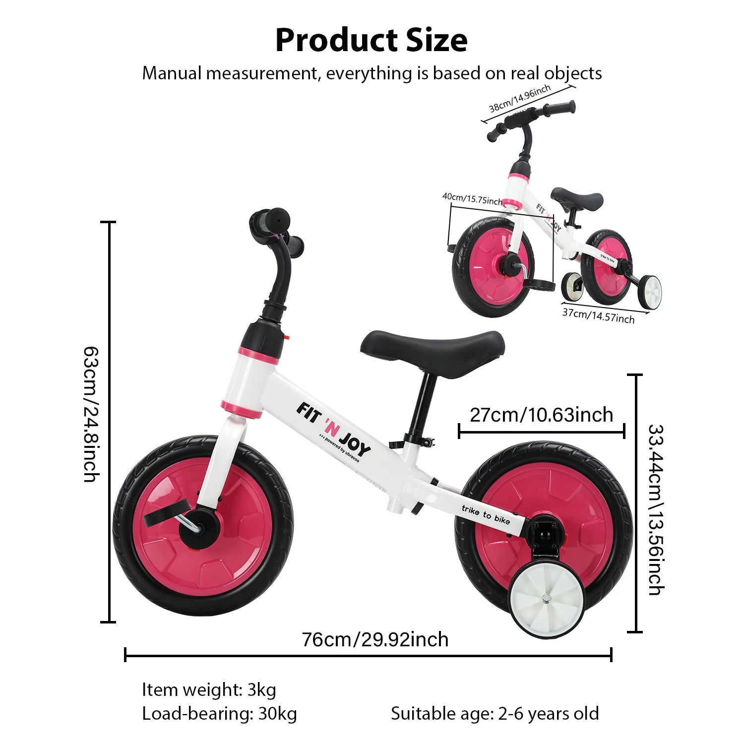 Adjustable Kids Balance Bike: Ideal for Ages 2-4, Easy Assembly