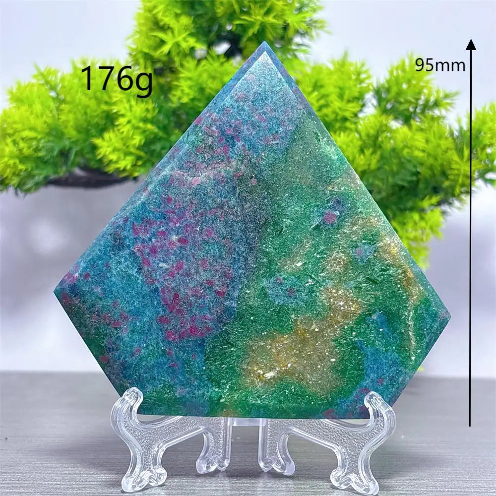 Reiki Luck Crystal: Ruby and Emerald Gift for Love and Energy