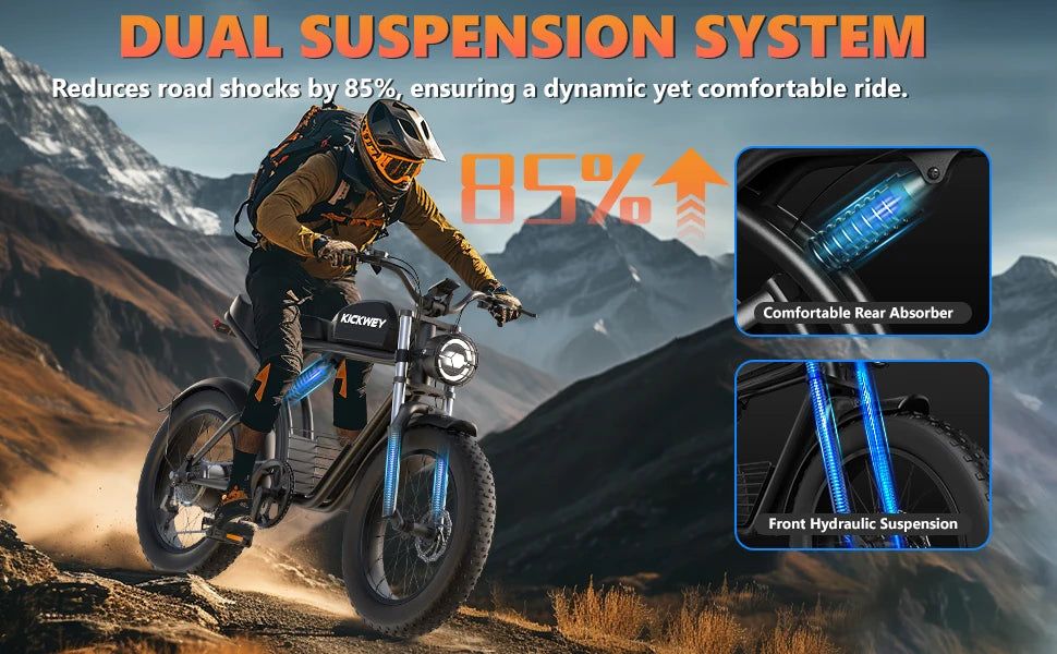 All-Terrain Fat Tire E-Bike: Unleash Your Outdoor Spirit with 20-Inch Wheels