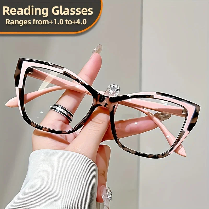 Fashionable Vision: Elegant Cat Eye Reading Glasses with Anti-Blue Light Features