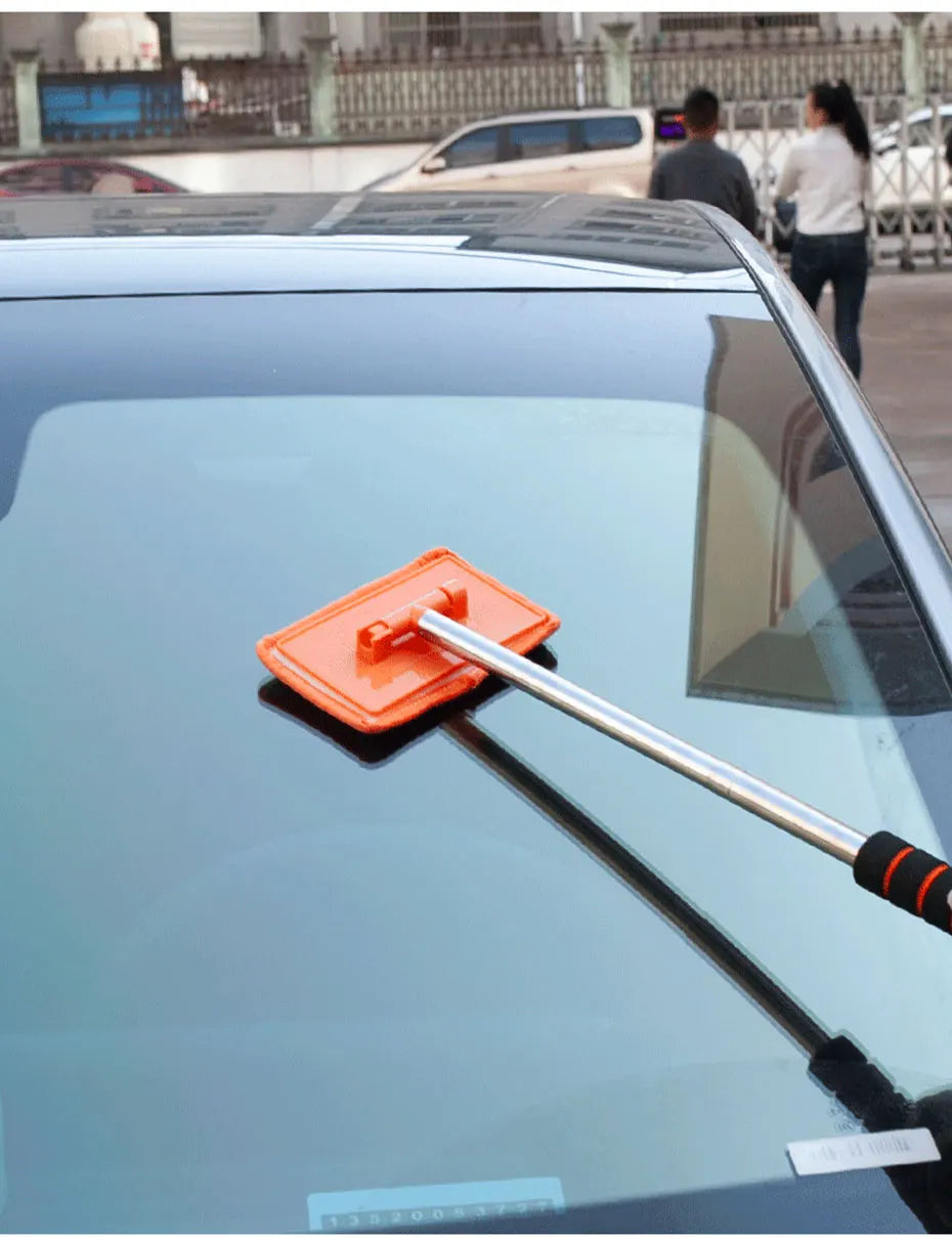 Telescopic Car Windshield Cleaning Brush: Long Handle for Glass Cleaning