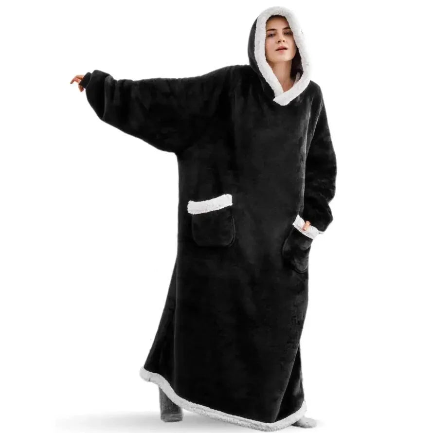Giant TV Blanket Sweatshirt: Cozy Flannel Hoodie for Men and Women
