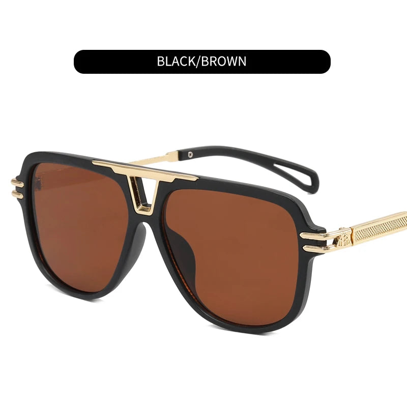Luxury Look: Fashion-Forward Double Beam Sunglasses for Men