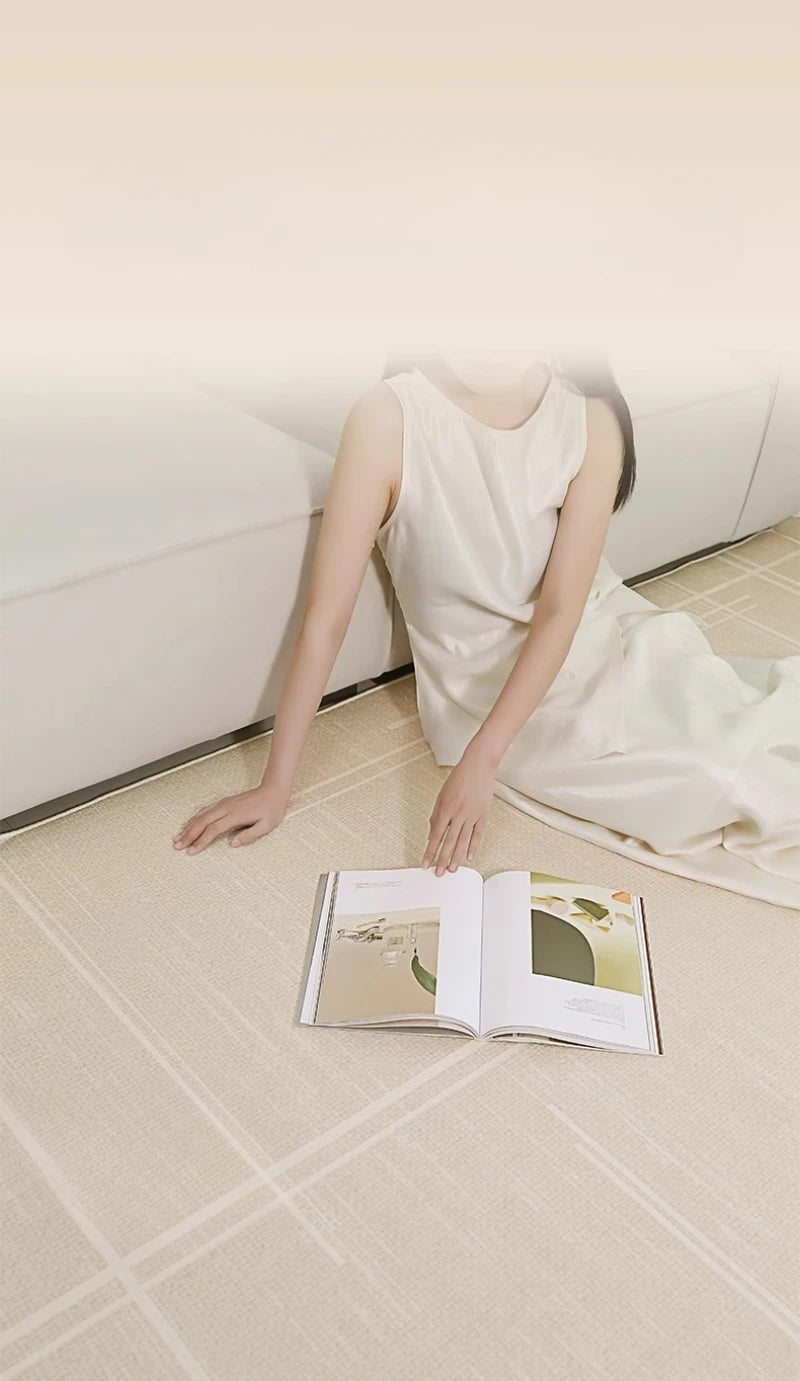 Luxury Wabi Sabi Style Rug: Non-Slip Round Carpet for Home Decor