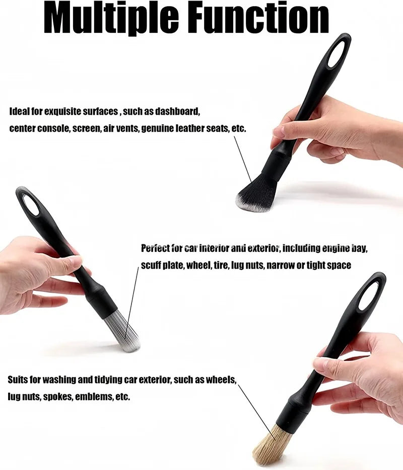 Car Detailing Brush Set: Super Soft Interior Cleaning Brushes