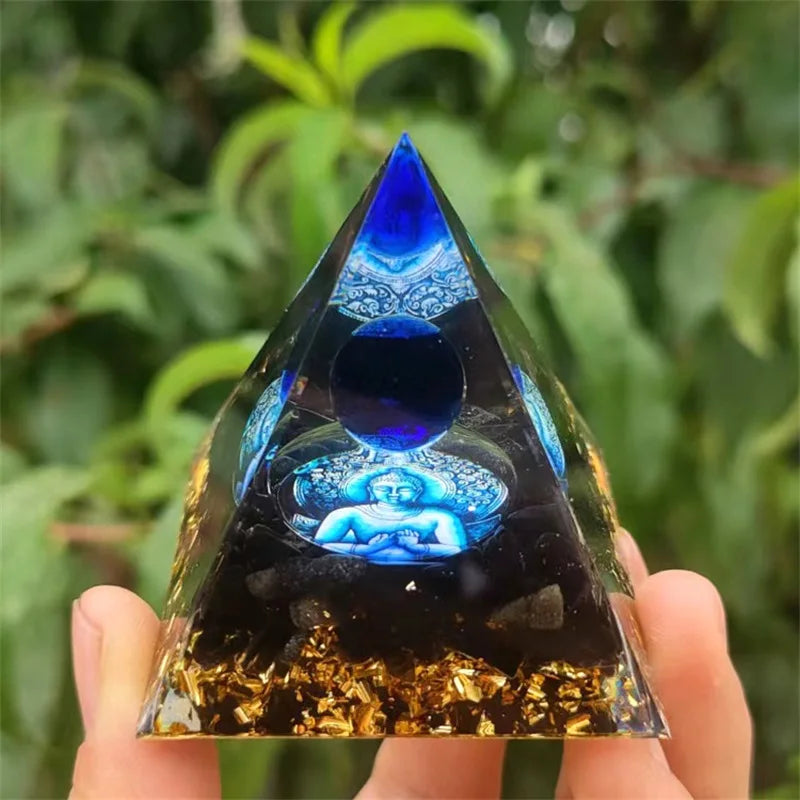 Reiki Energy Generator: Decorative Pyramid Crystals for Healing and Balance