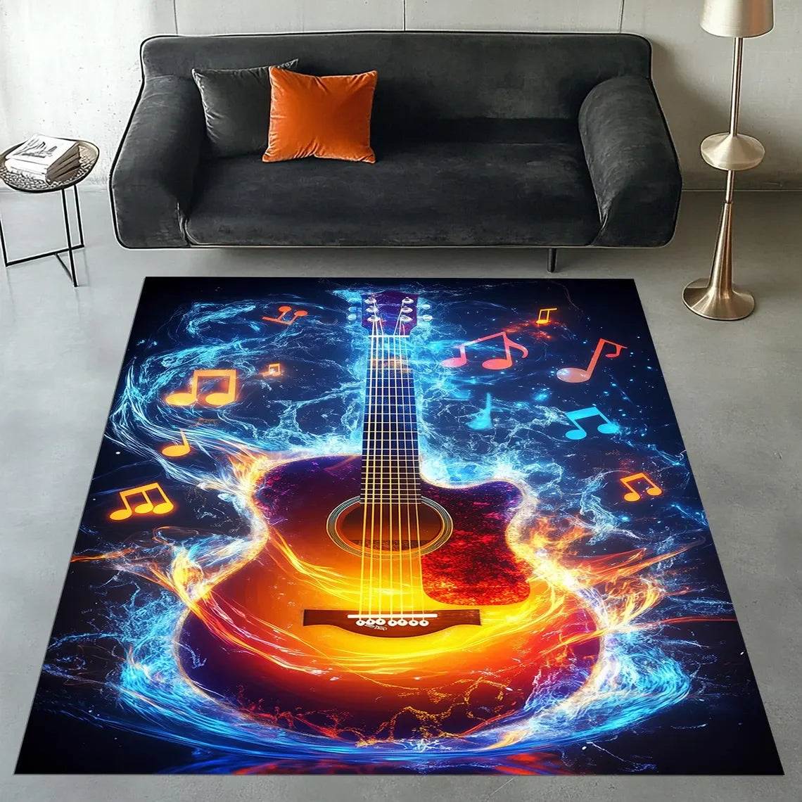 Guitar Entrance Rug: Non-Slip Mat for Doorways and Entryways