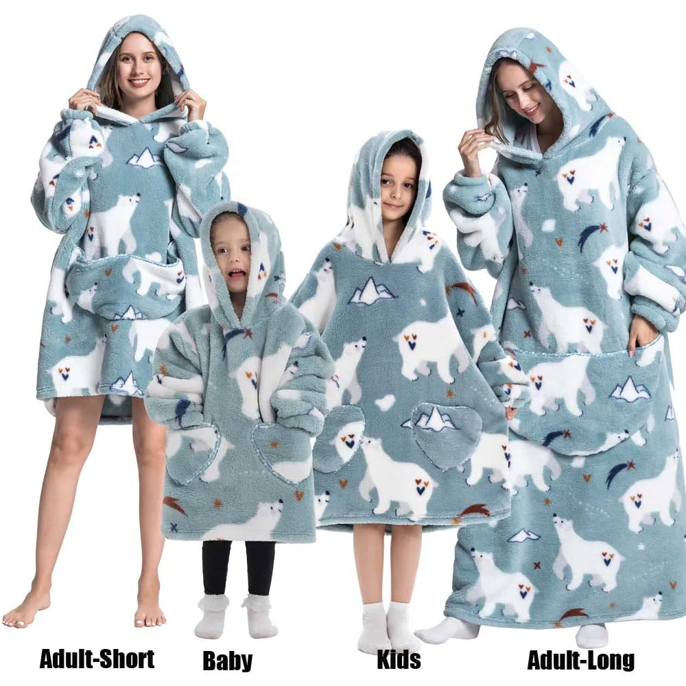 Animal Art Blanket Hoodie: Cozy Up in Creative Comfort