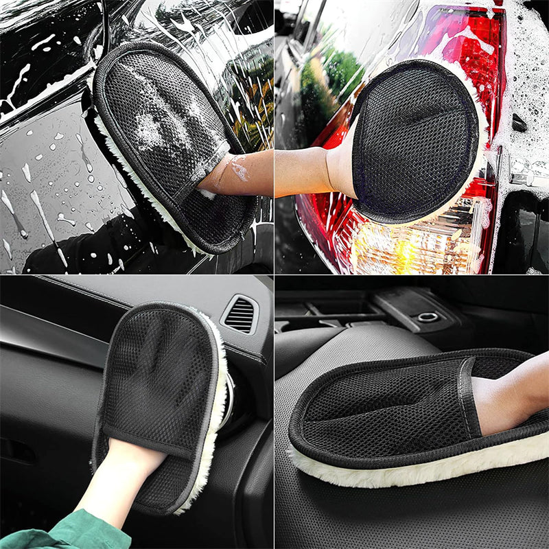 Microfiber Cleaning Mitts: Versatile Gloves for Car and Home Care