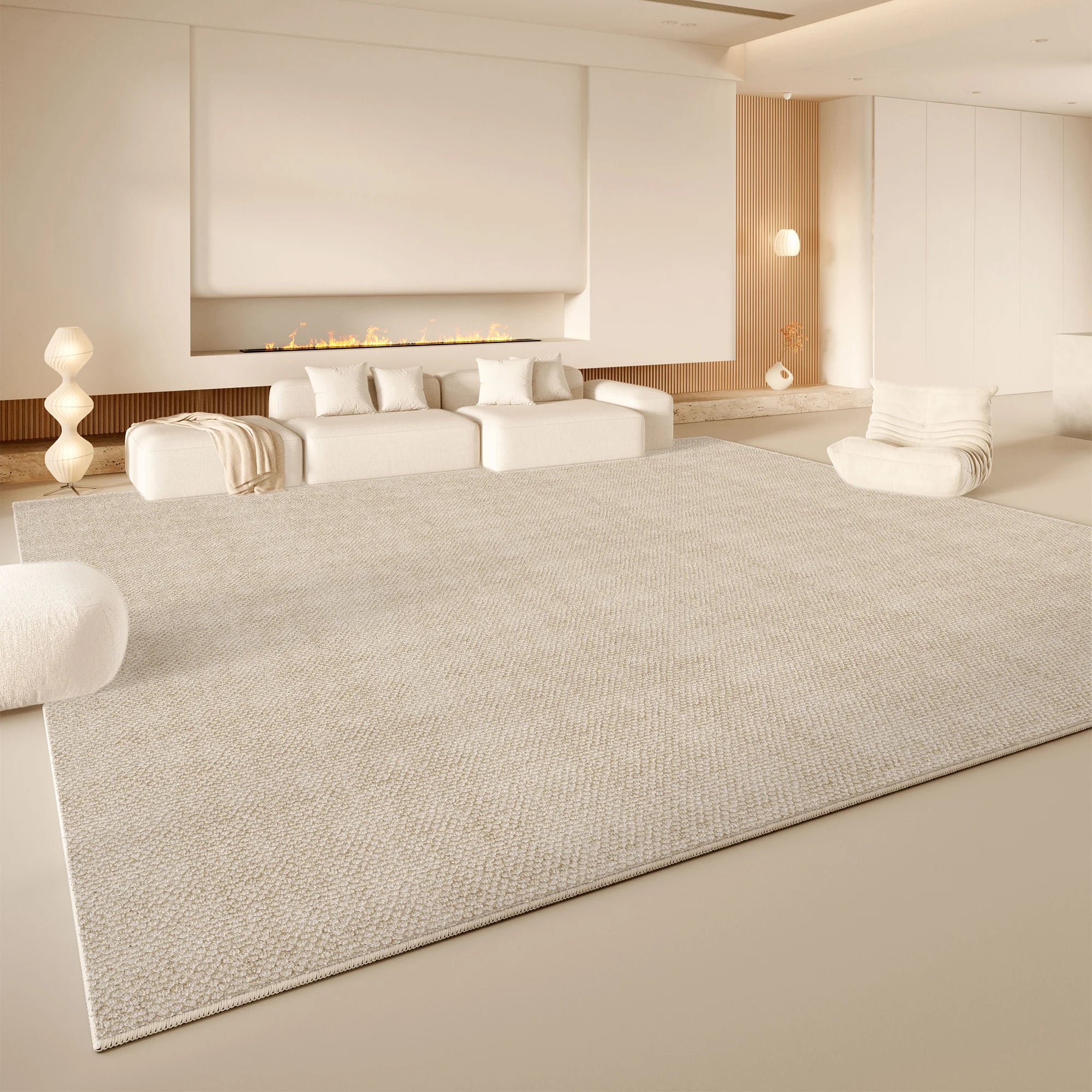 Cream Wind Carpet: Experience Light Luxury with Premium Faux Cashmere